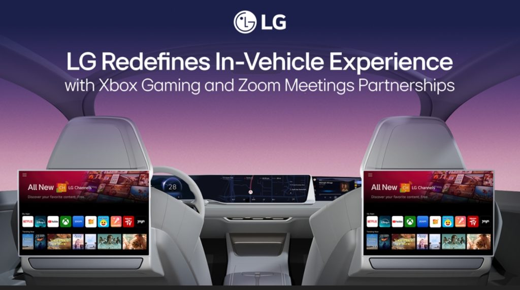 LG ПРОМЕНЯ ИЗЖИВЯВАНЕТО В АВТОМОБИЛА ЧРЕЗ ПАРТНЬОРСТВО С XBOX GAMING И ZOOM MEETINGS